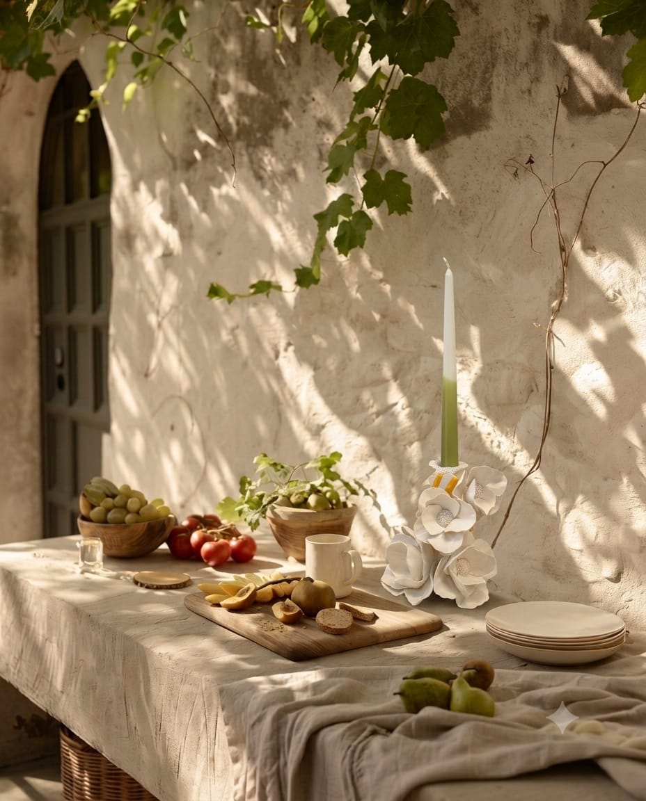 FOUR-FLOWERS  – Candle holder in contemporary ceramics