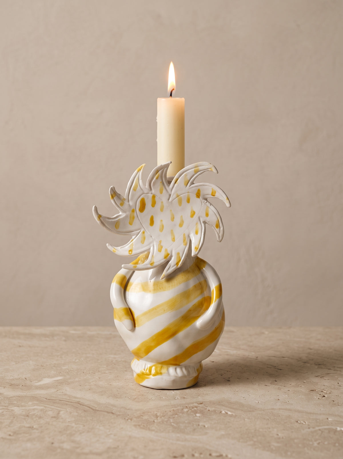 RAY OF LIGHT  – Candle holder in contemporary ceramics